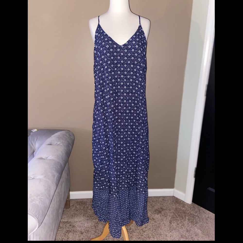 Old Navy Blue Floor Length Sun Dress